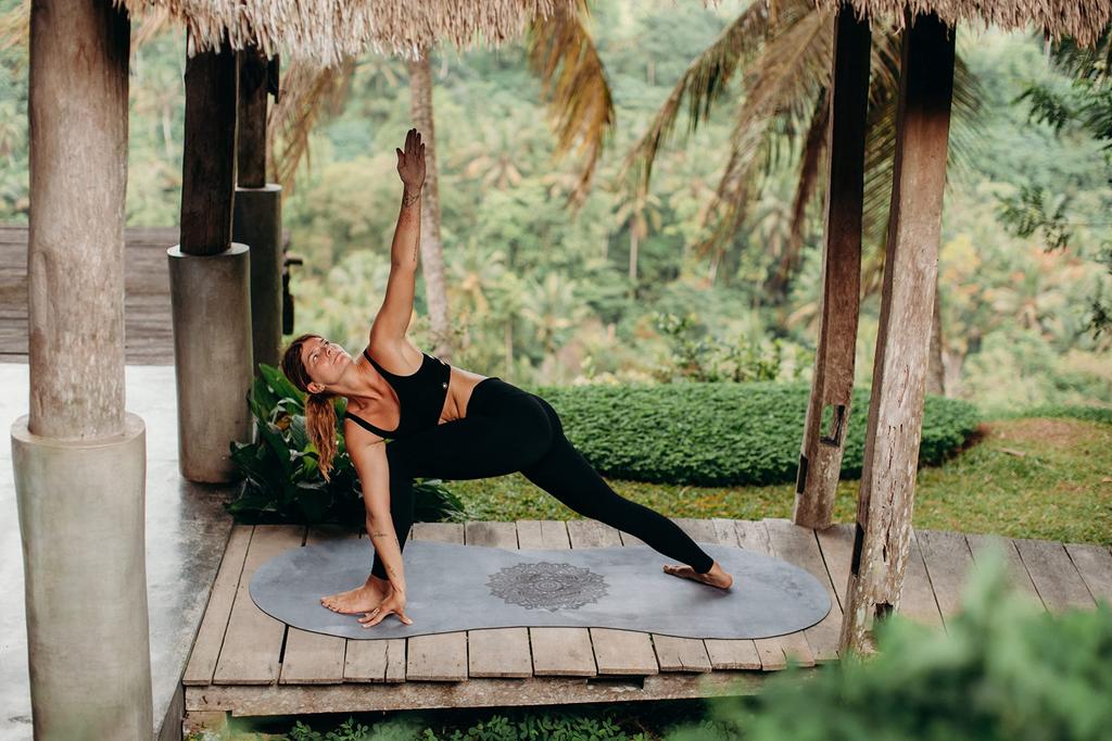 YOGA DESIGN Love Curve Mat Mandala Charcoal 3.5mm