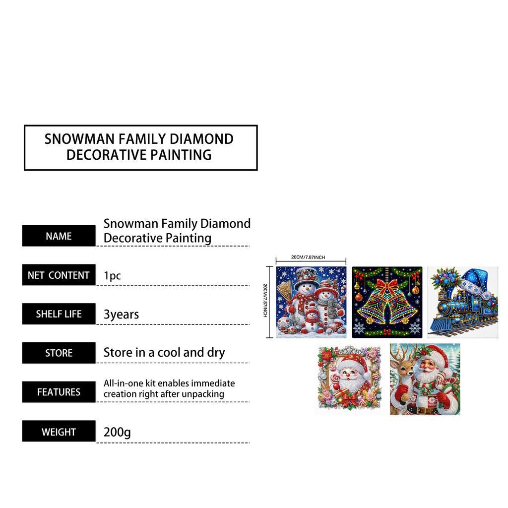 Weihnachtsmann und Rentier Diamant-Dekorationsmalerei - Warm, Heilend, Dreidimensional, Lässige Dekorationsmalerei