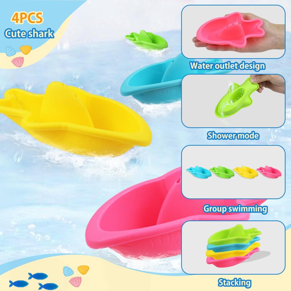 Baby Bath Toys for 1 2 3 4 Year Olds, 10 Pack Water Play Toys for Toddler Kids, Pool Toys Gift for Boys Girls