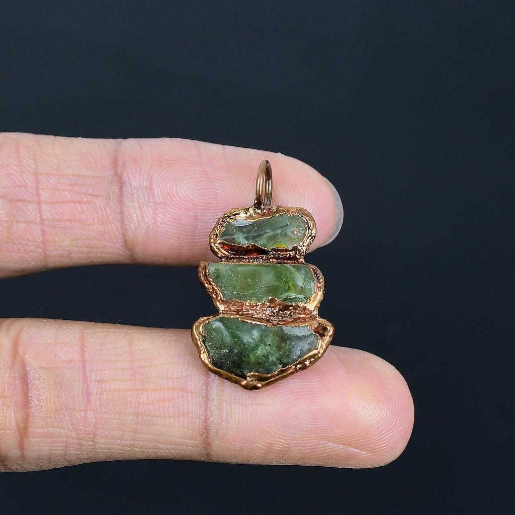 Peridot Pendant Gemstone Jewelry, Copper Electroformed Pendant, Handmade Jewelry Birthstone Pendant, Gift For Him