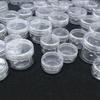 Transparent Plastic Mini Cosmetic Jars for Nail Art & Ornament Storage