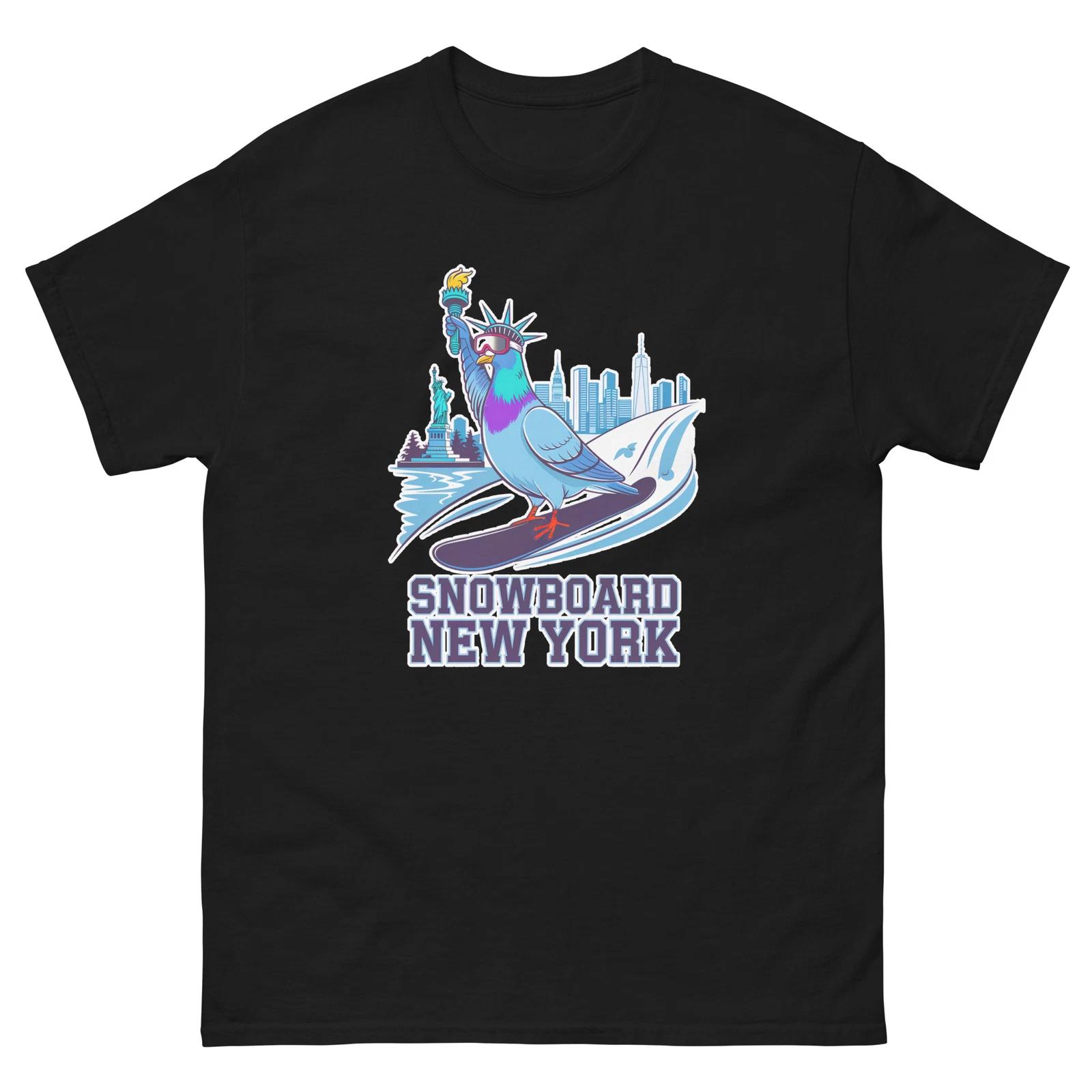 

Snowboard New York Pidgeon USA Snowboarding Animal T-Shirt M