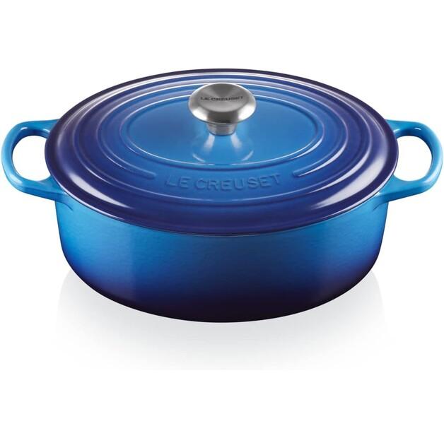 Чугунная жаровня Le Creuset Signature овальная 31 см лазурь 6,3 л (21178312202430)