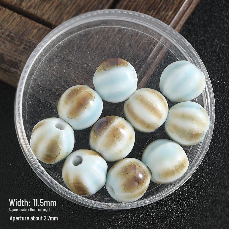 DIY Flower Glaze Watermelon Ceramic Beads – Loose Porcelain Beads for Jewelry, Clothing Accessories, Bracelet & Necklace Crafts