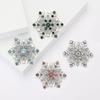 Stylish Snowflake Brooch Lightweight Alloy Design Corsage Badge Pin Comfortable Wear For Christmas Party Clothing