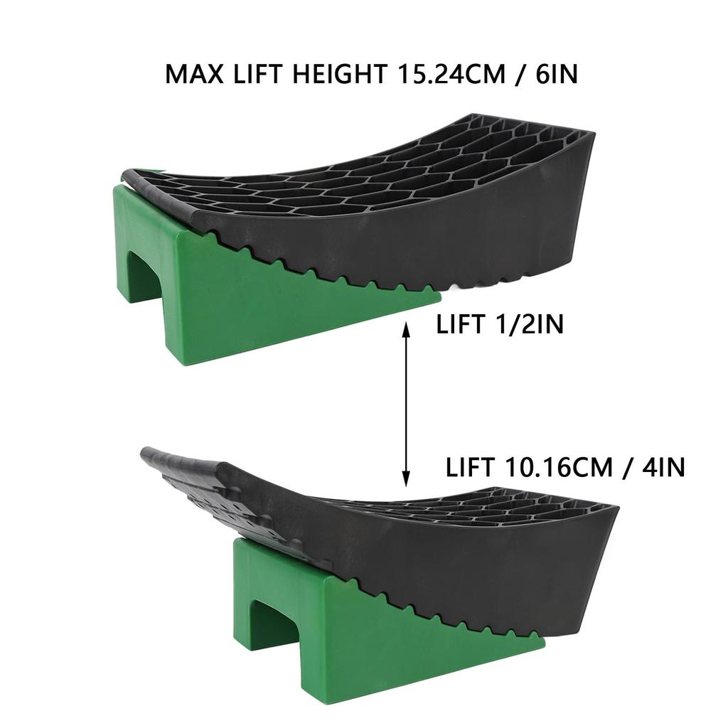 6 Heavy-Duty Carb Leveling Blocks for RVs | 35,000 Lb Weight Capacity | Portable Camper Levelers with Non-Slip Pads