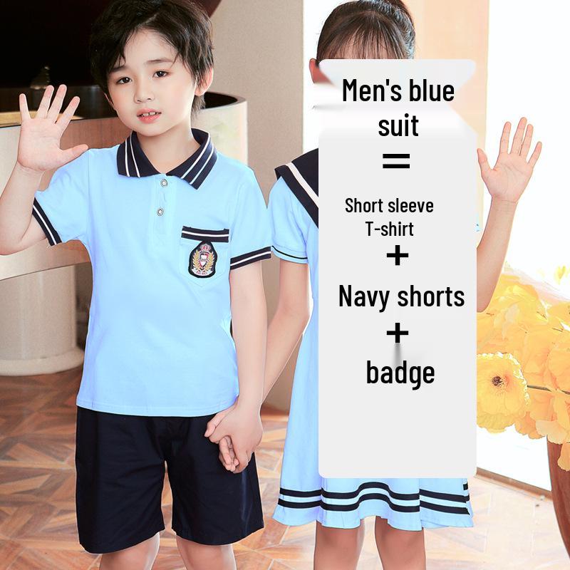 New British Style Kindergarten Summer Uniform Set for Boys and Girls – Ideal for School and Performances