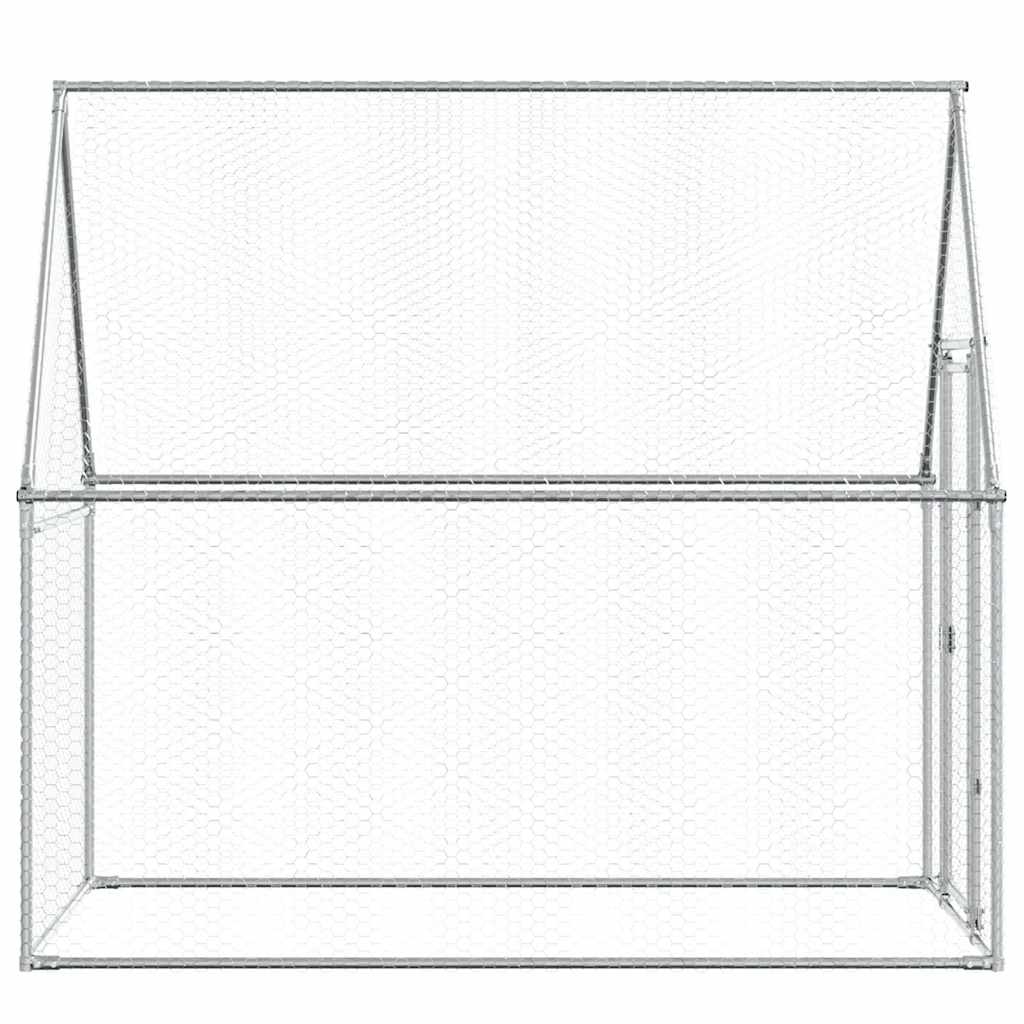 Chicken Coop Silver 200 x 100 x 190 cm Galvanized Steel