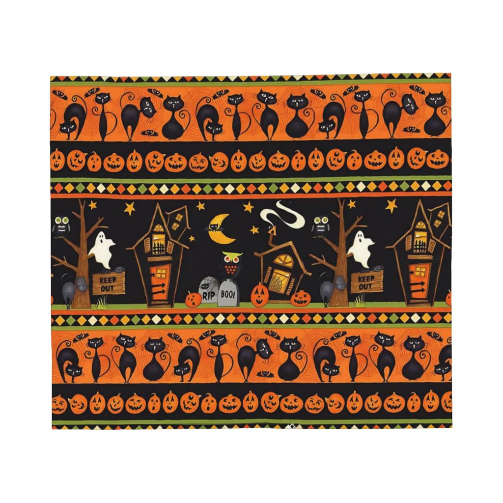 Halloween Blanket Flannel Gothic Bats Ghosts Witch Soft Throw Blanket for Home Couch Bed Rug
