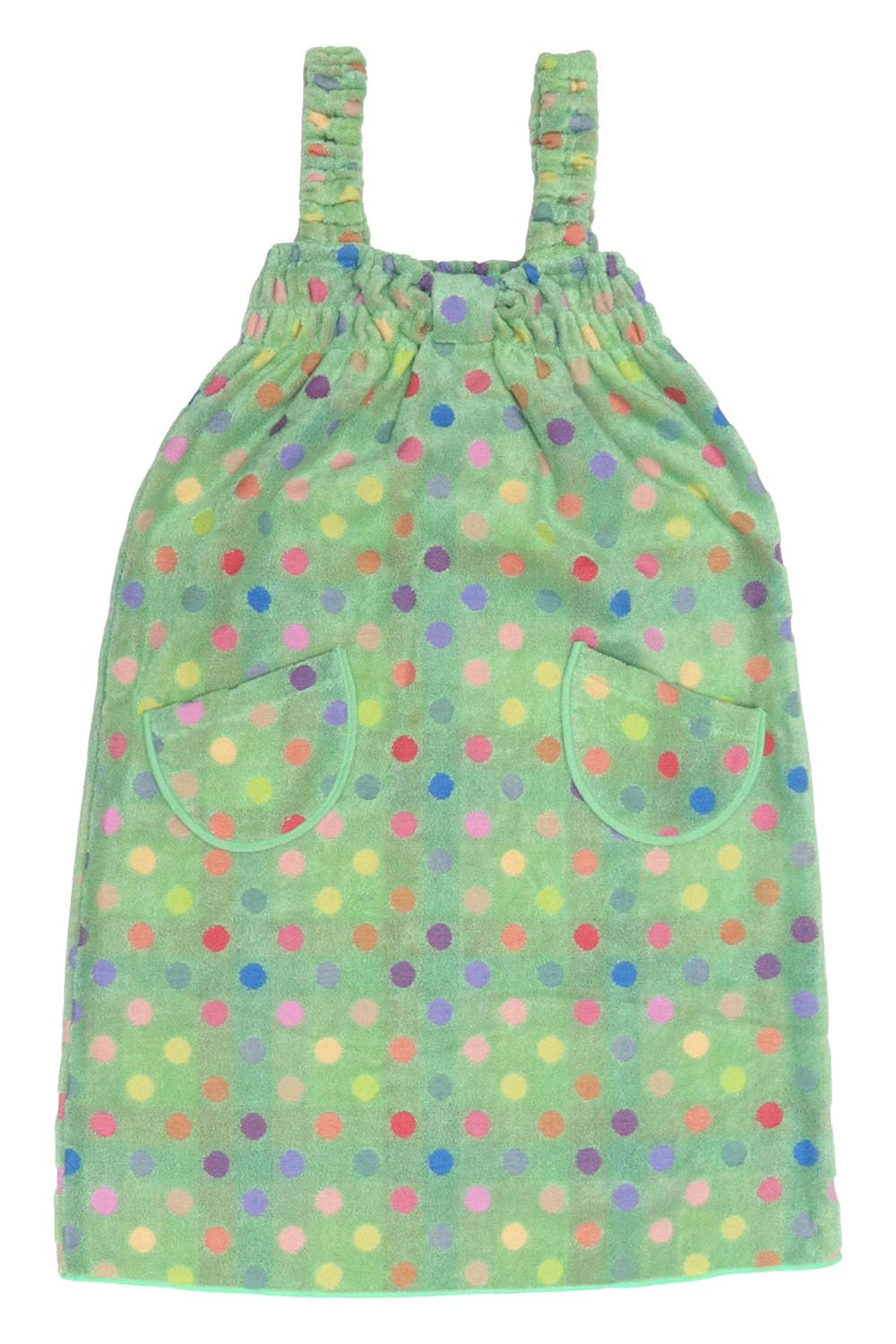 

isso ecco Полотенце Имабари Поп-цвет Платье для ванны/Платье-полотенце/Халат-накидка, Сделано в Японии [100% хлопок, В горошек, Пряжа без скручивания] (зеленый)