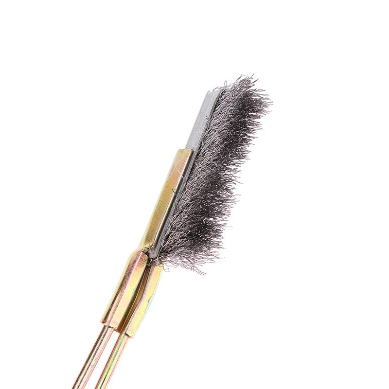 1Pcs Wire Brush Rust Cleaner Elbow Brush Stainless Steel Knife Brush Cleaning Tools Kitchen Grease Grime Cleaning Tool