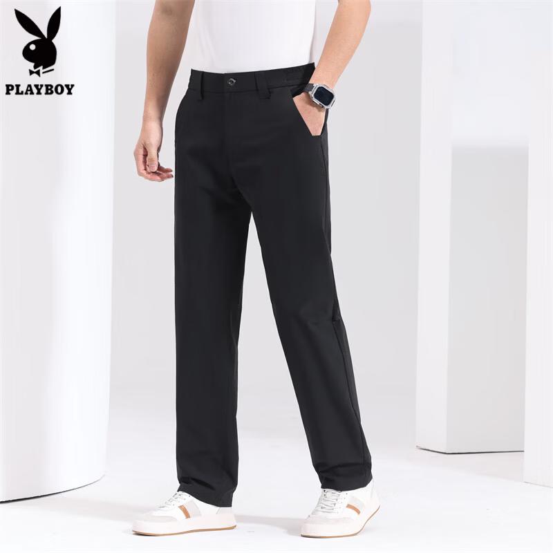 Playboy Men s Semi-Elastic Straight Casual Business Pants L