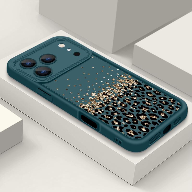 Shockproof Phone Case For iPhone 17 Pro Max Case iPhone 16 15 14 13 Pro Max 11 17e 16e Leopard Print Soft Silicone Bumper Cover