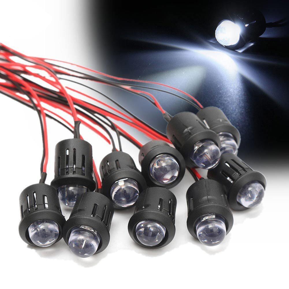 10 Pcs 12V  Pre-Wired Constant LED Ultra Clear Bulb Cable Prewired Led Lamp RGB LED Night Light 10mm DIY Home Garden Party Decor