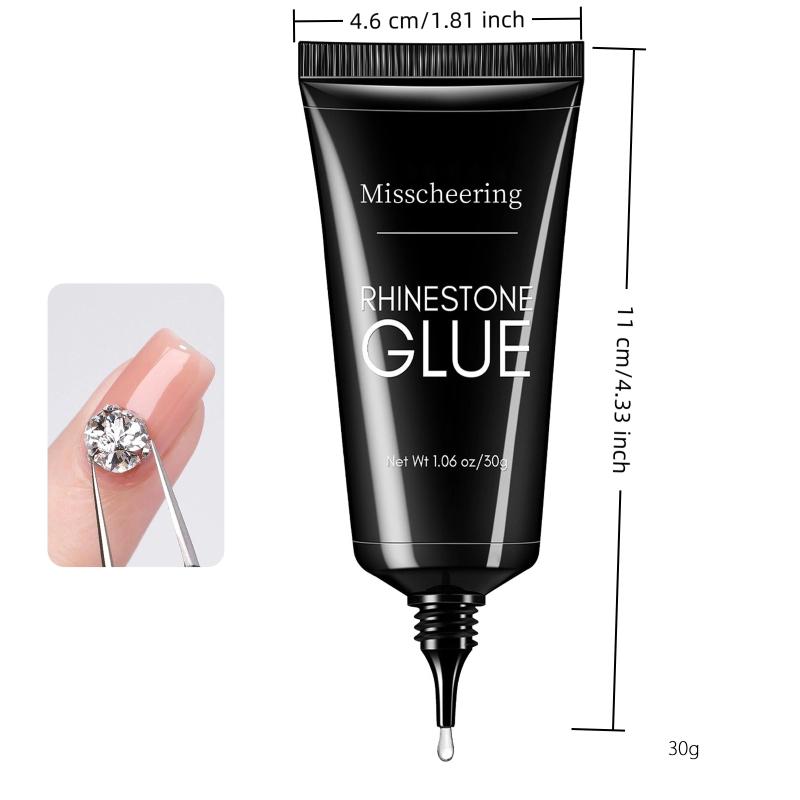 Colla Gel per Strass per Unghie Manicure 15/30ml Gel Adesivo Super Forte Gel Appiccicoso per Nail Art Strass Gioielli Dec