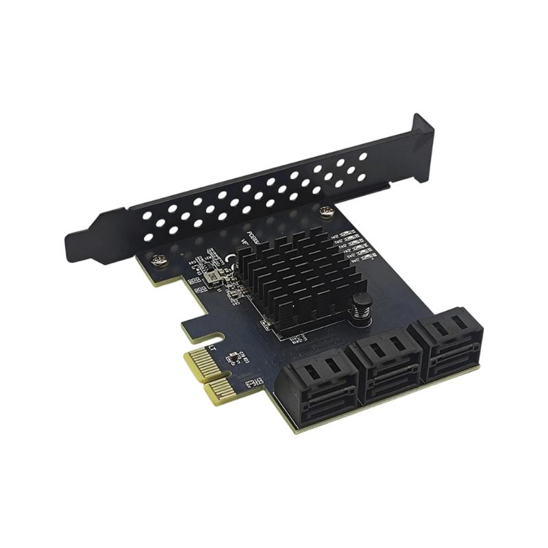 PCIE 1X/4X SATA3.0 Controller Card 6 Port 6Gbps PCIE SATA3.0 Expansion Card PCIE to SATA3.0 Controller PCIE GEN3 RTL9100VB Chip