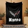Personalizovaná deka s potiskem Chevrolet Corvette na zakázku, Dekorace do domácnosti, Ložnice, Pohovka, Kempování, Gauč, Dárky k narozeninám a Vánocům