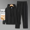 Autumn/Winter Women's Casual Solid Color Hoodie & Wide Leg Pants Set