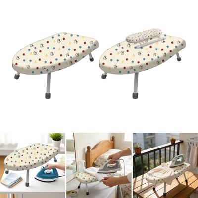 Folding Mini Iron Board Portable Tabletop Ironing Board with Removable Cover for Laundry Room College Studio Apartment