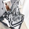 Pastoral printed square scarf retro women's professional wear scarf travel photography fashion matching silk scarf