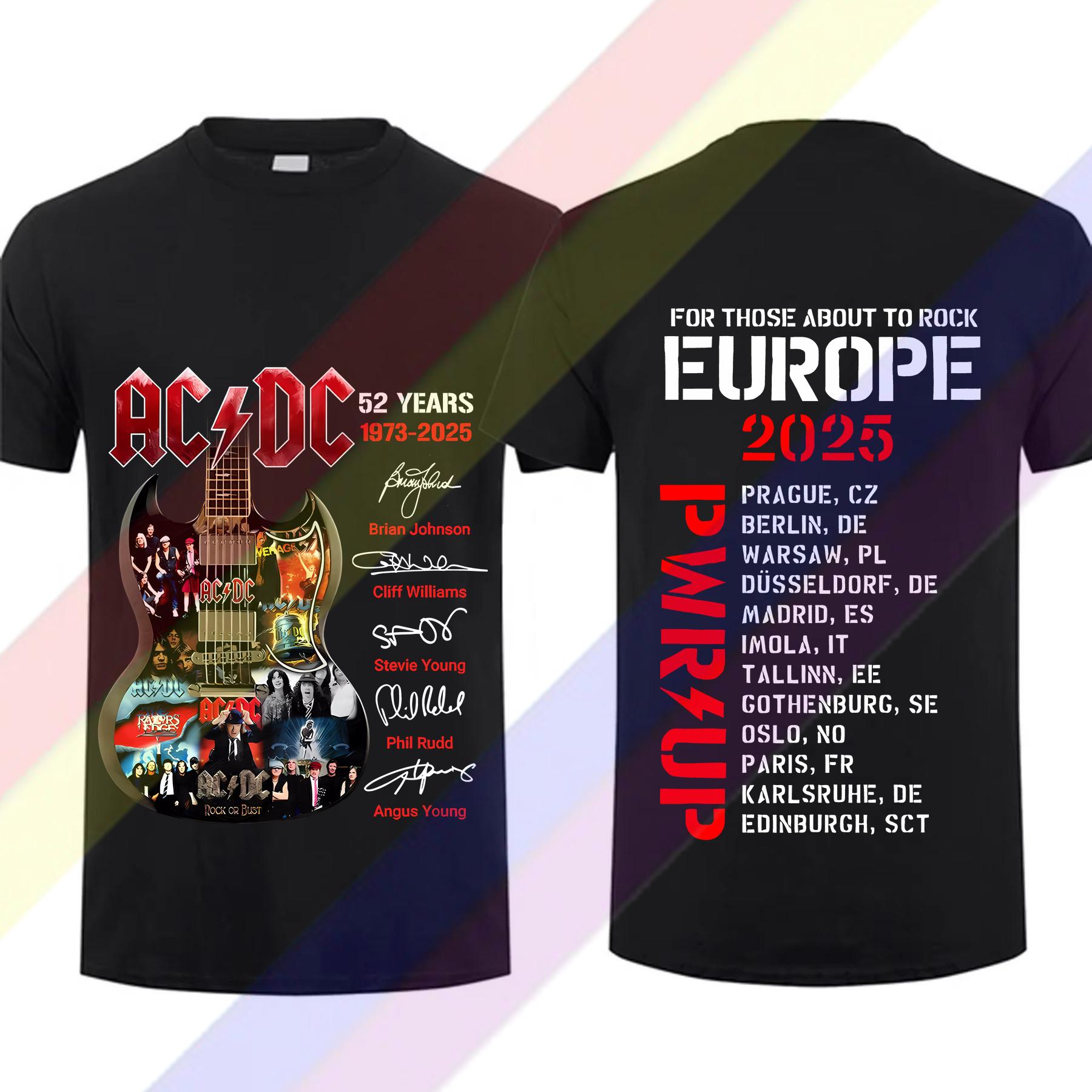 

Футболка с принтом группы 2025 года, скоро в продаже, рок-повседневная, с короткими рукавами, рубашка из хлопка TOUR PWRU XL