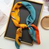 71 Small Square Scarf Spring and Autumn Versatile Silk Scarf Korean Version Satin Suit Professional Fashion Scarf Sweet Printed Scarf