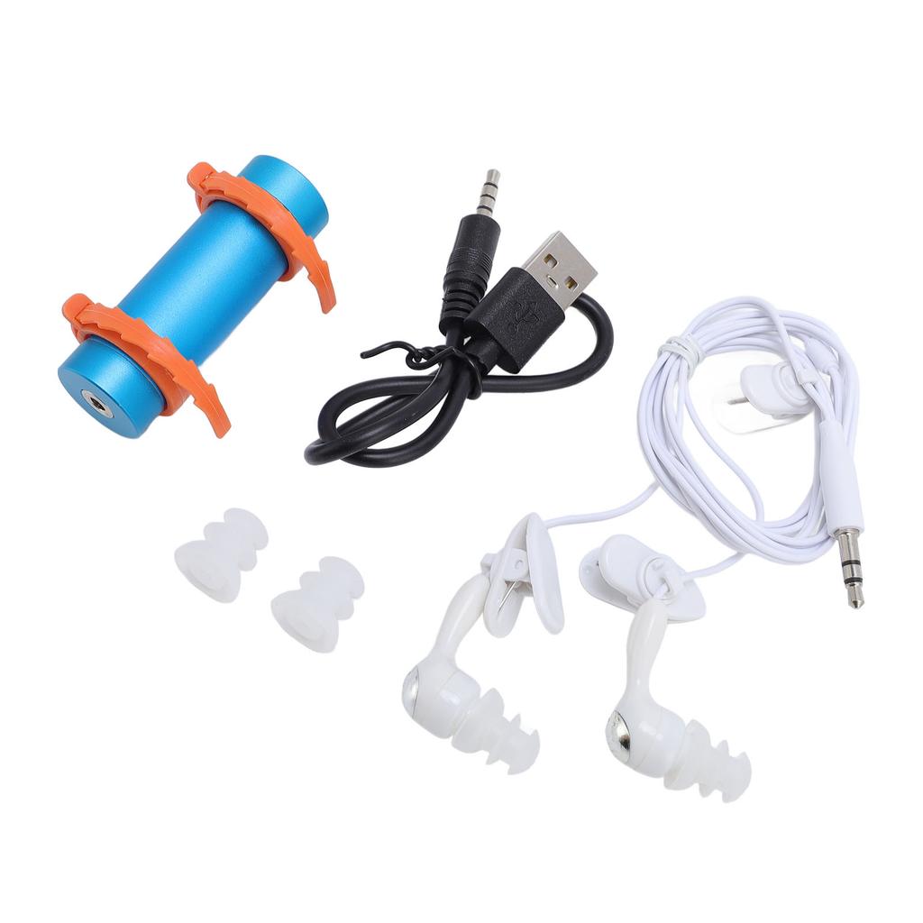 Swimming Water Proof MP3 Player 8GB Portable Aluminum Shell Music Player with Water Proof Earphones for Swimming Diving