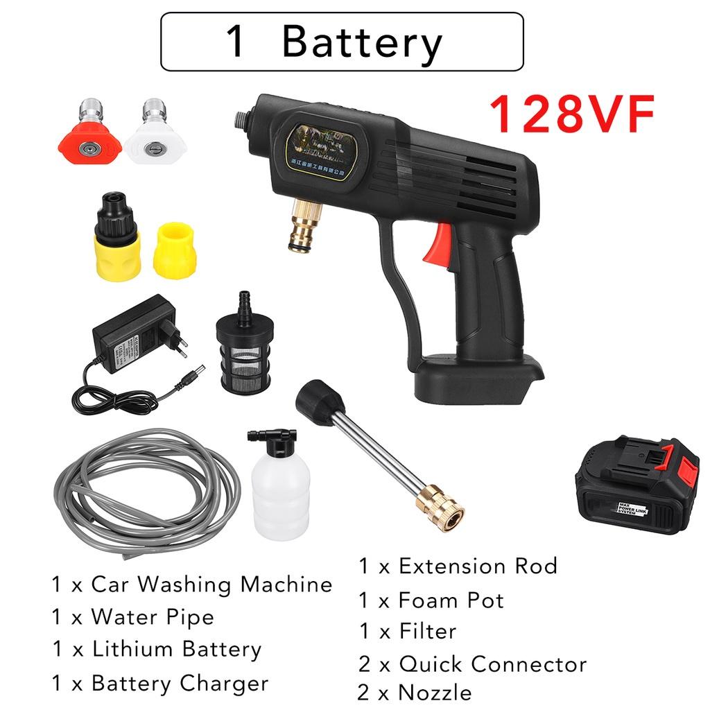 88V Handheld Cordless High Pressure Car Washer Automatic Sprayer Car Washing Machine Cleaner Fit for Battery 1000W
