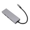 USB C Hub 5 in 1 Multiport Adapter 4K Stunning Display Type C Docking Station for Laptops Tablets Grey Aluminum Alloy