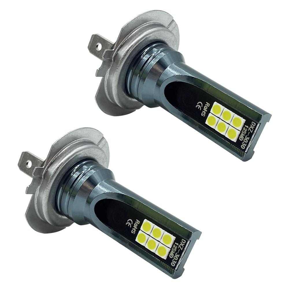 2Pcs LED Car Headlight H4 H7 H11 H3 H8 H9 H16JP H1 9005 9006 Fog Light Bulbs Auto Driving Running Lamps 6500K 12V 24V White Bulbs 7
