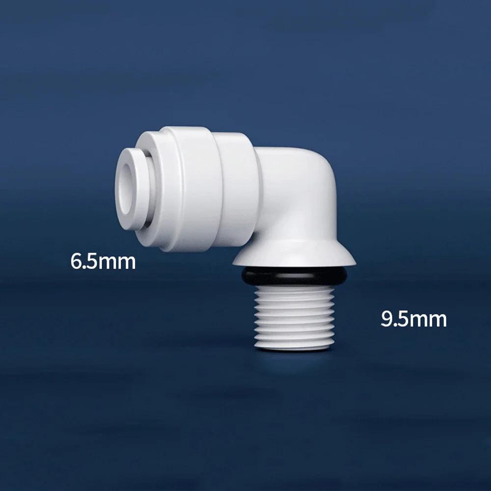 Fit 1/4" 3/8" OD Tube 90 Degree Elbow POM Quick Fitting Connector For Aquarium RO Water Filter Reverse Osmosis System