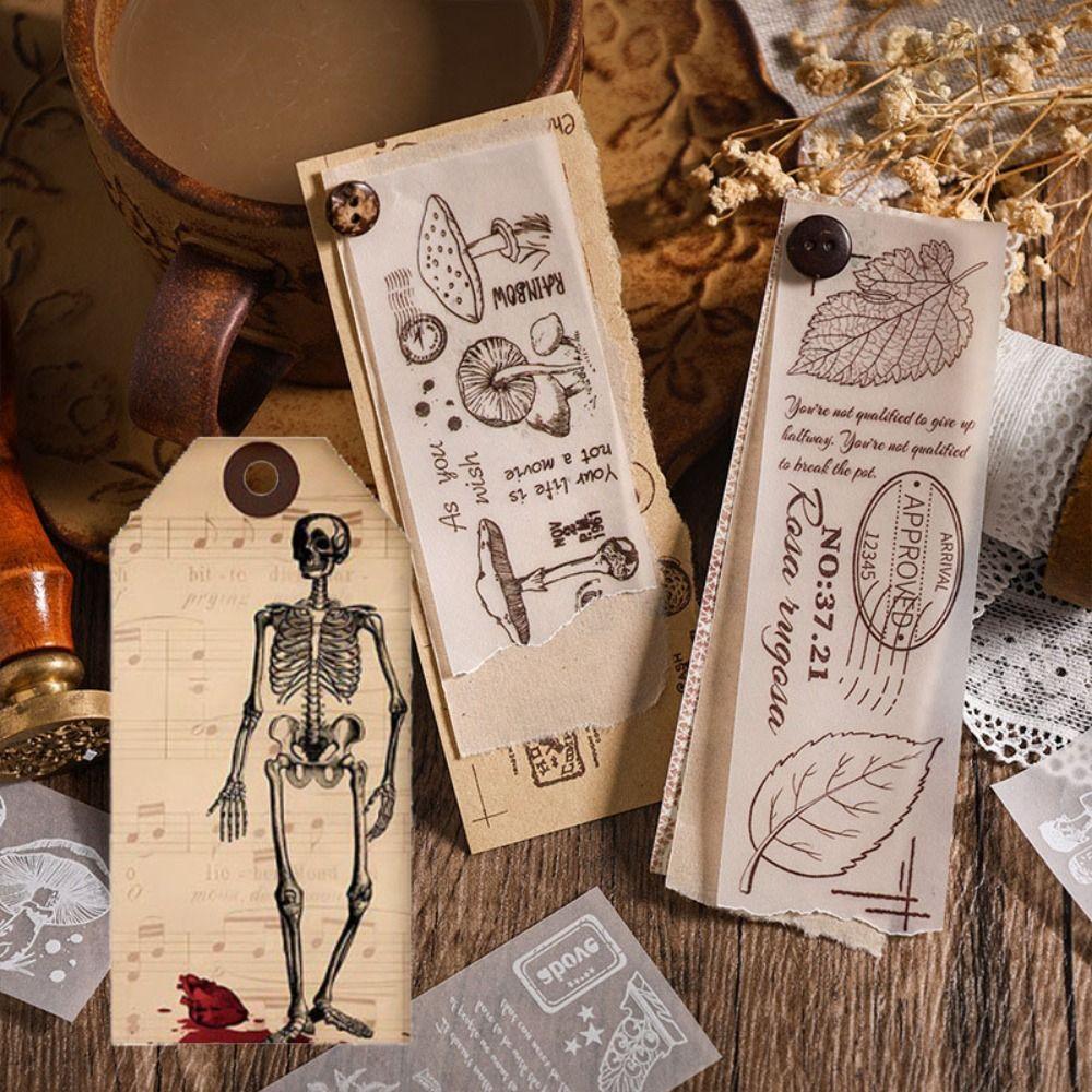12pcs Vintage Halloween Packing Tags Single Side Pendant Tag Halloween Paper Hanging Tag  Holidays