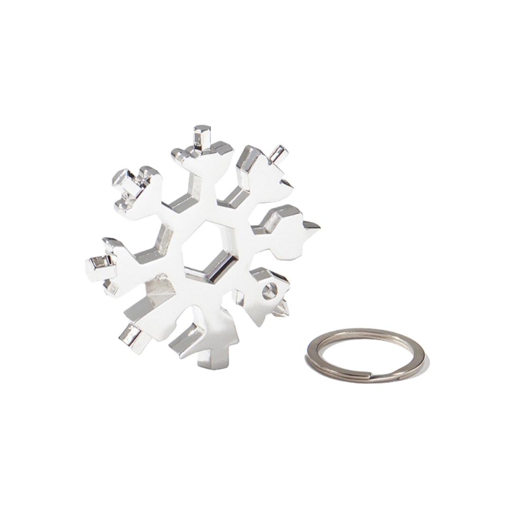 Clé Snowflake Multi-outil 18-en-1 en Acier Inoxydable Populaire Portable Acier Créatif Outil de Réparation Vélo Extérieur Ouvrir une Bouteille