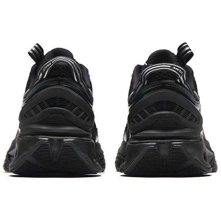 Anta Fashionable Trendy Versatile Comfortable Simple Wear-Resistant Low-Top Casual Shoes Men Sneaker Black Silver 112438896-1