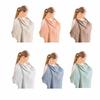Breathable Cotton Breastfeeding Towel Adjustable Strap Nursing Cloak Breastfeeding Shawl With Pockets Solid Color