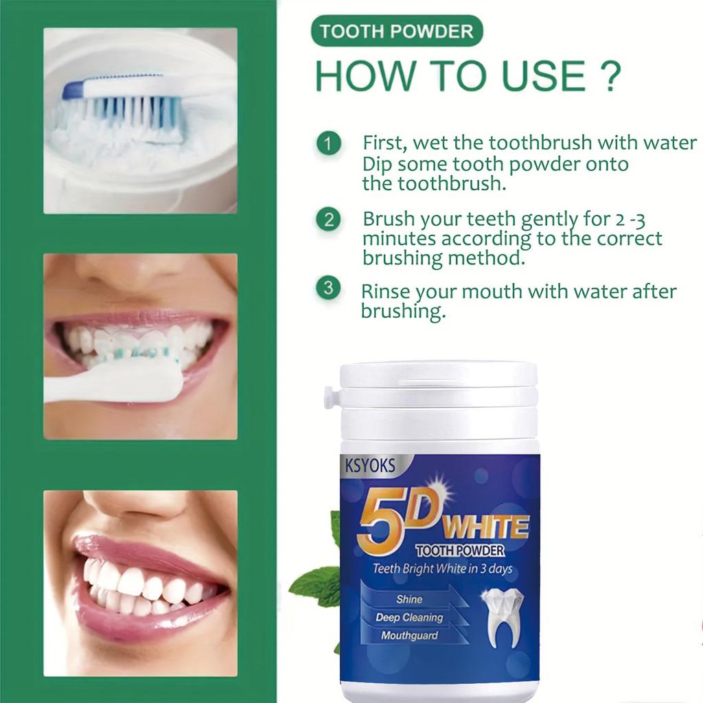 Whitening Teeth Powder Can Make Teeth White and Shiny Like Jade Within 3 Days