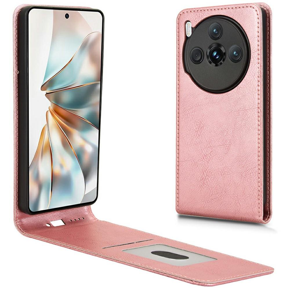 

Для ZTE nubia Z60S Pro 5G Чехол с отделением для карт Магнитный вертикальный откидной кожаный чехол для телефона Rose Gold