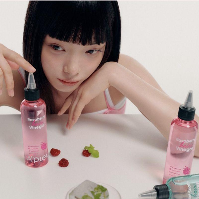 A'PIEU Raspberry Hair Vinegar 200ml | pH Balancing Hair & Scalp Care for Smooth, Shiny Hair