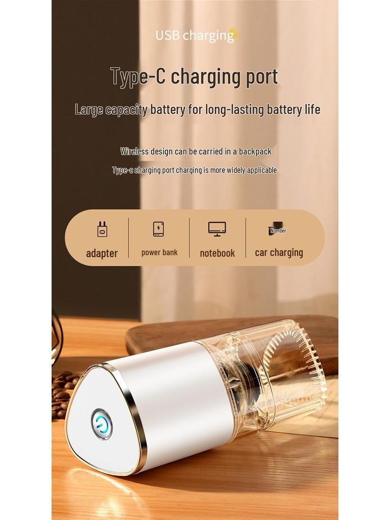 Portable Hand-Crank Electric Espresso Grinder – Compact Household Coffee Maker
