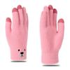 Five-finger Knitted Jacquard Women Driving Gloves  Gloves Female Gloves Wool Mittens