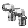 304 Stainless Steel 90-Degree Quick-Connect Swivel Elbow Tube Fitting for PU Soft Air Tubes