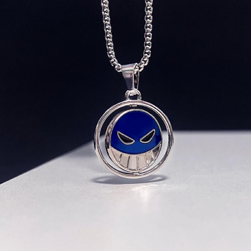 Ace náhrdelník pro ženy Muži Anime Kovové náhrdelníky Šperky Otočný přívěsek Řetízky Obojek Obojky Přívěsek Dárek
