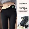 Women's High-Waisted Lambswool Leggings, Fleece-Lined and Thickened for Autumn/Winter, Slimming, Extra Warm, Plus Size, Northeast Style, Cotton Pants