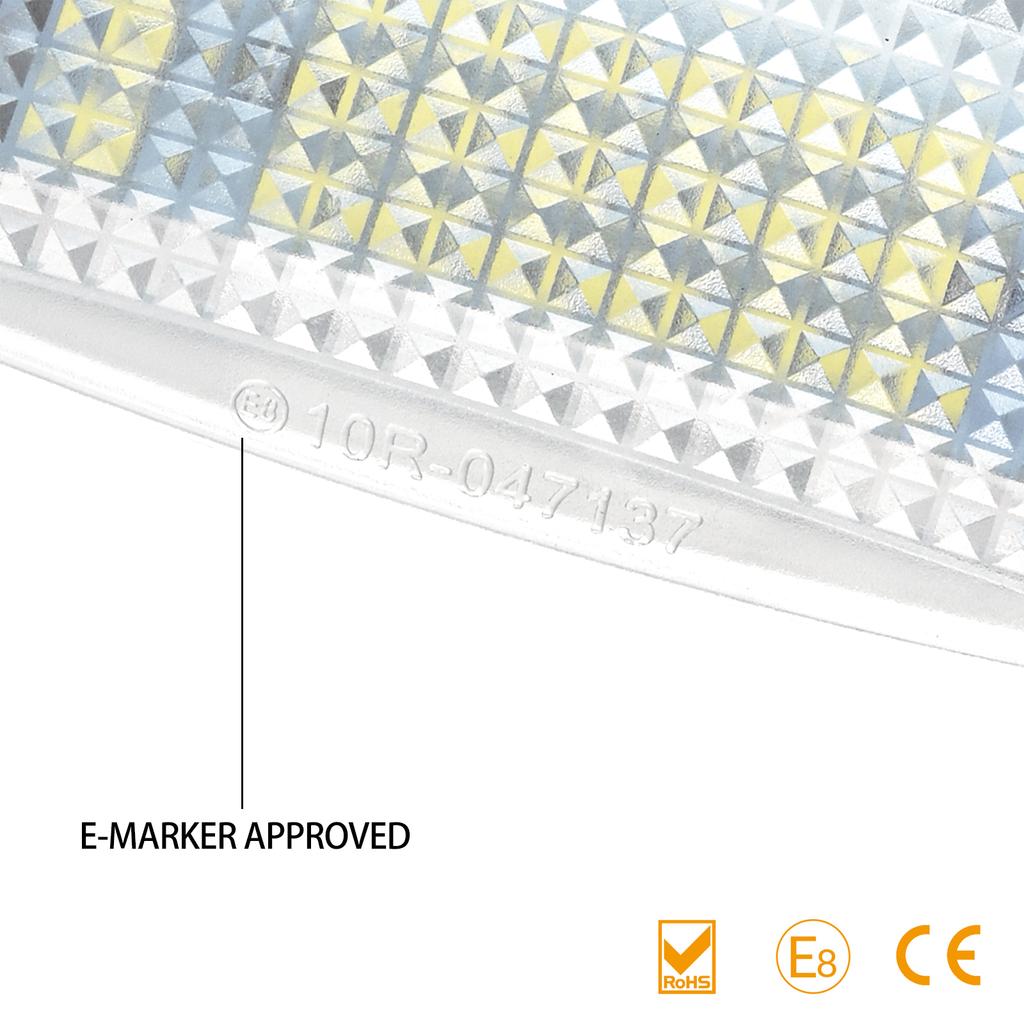 2Pcs LED Interior Sun Visor Vanity Mirror Lamps Reading Light For VW Golf 4 5 6 7 Passat CC B5 B6 B7 Polo Tiguan Scirocco Jetta