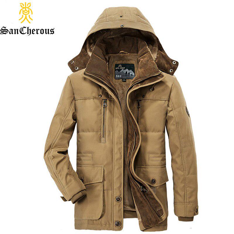 

2017 Зимняя теплая толстая куртка мужская верхняя одежда ветрозащитное повседневное пальто 4 цвета с капюшоном мужские парки XXXXL хаки