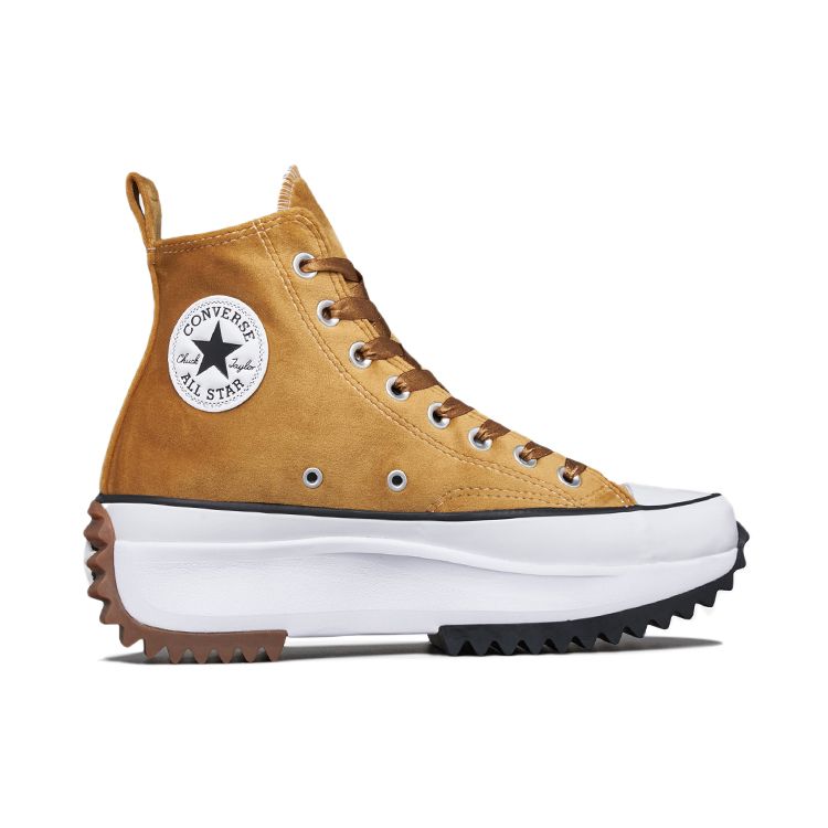 Converse Run Star Hike Casual Versatile High-Top Canvas Shoes Unisex Sneakers Ginger-Yellow 172505C