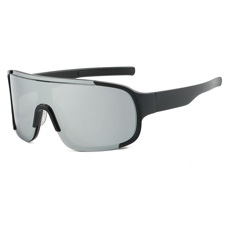 Neuer Stil Outdoor Sport Radsportbrille Winddicht Blendfarben Klettern Sonnenschutz Weiß Quecksilber Sonnenbrille Einteilige Sonnenbrille