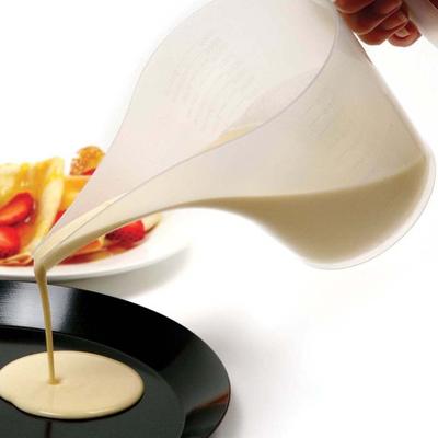 1000 ml Kunststoff-Trichter mit scharfem Auslauf zum Kochen, Backen, Kuchen, Trichter, Messung mit Skala