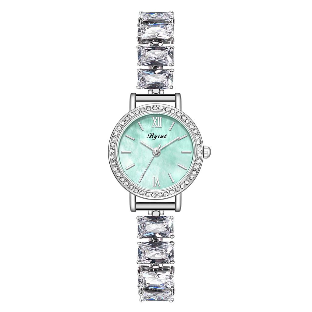 UTHAI CQ444 Trendige modische Beimu Damenuhr Zirkonia Armband Quarzuhr Leichte Luxusuhr Geschenkuhren für Frauen