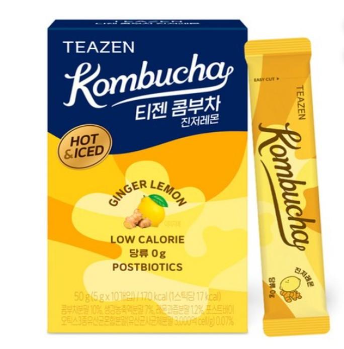 Teazen Teazen Kombucha  With Ginger Lemon, Hot and Iced